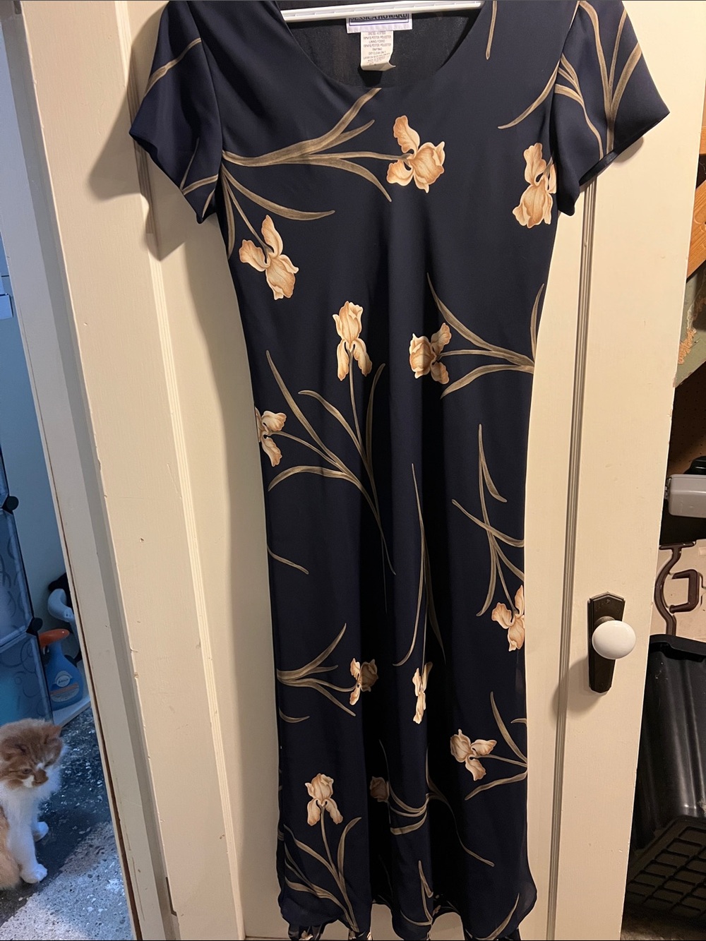Jessica Howard Navy Maxi Dress with Cream Floral Print